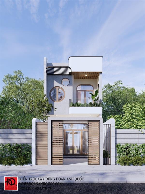 Thiết kế nhà Phan Thiết, Xây nhà trọn gói Phan Thiết, Thi công nhà trọn gói Phan Thiết, Thiết kế Thi công nội thất Phan Thiết Bình Thuận, Công ty Xây dựng Bình Thuận, Thiết kế nhà Bình Thuận, Xây nhà trọn gói Bình Thuận. Nhà phố hiện đại 5x17m chuẩn gu vợ chồng trẻ tại Phan Thiết